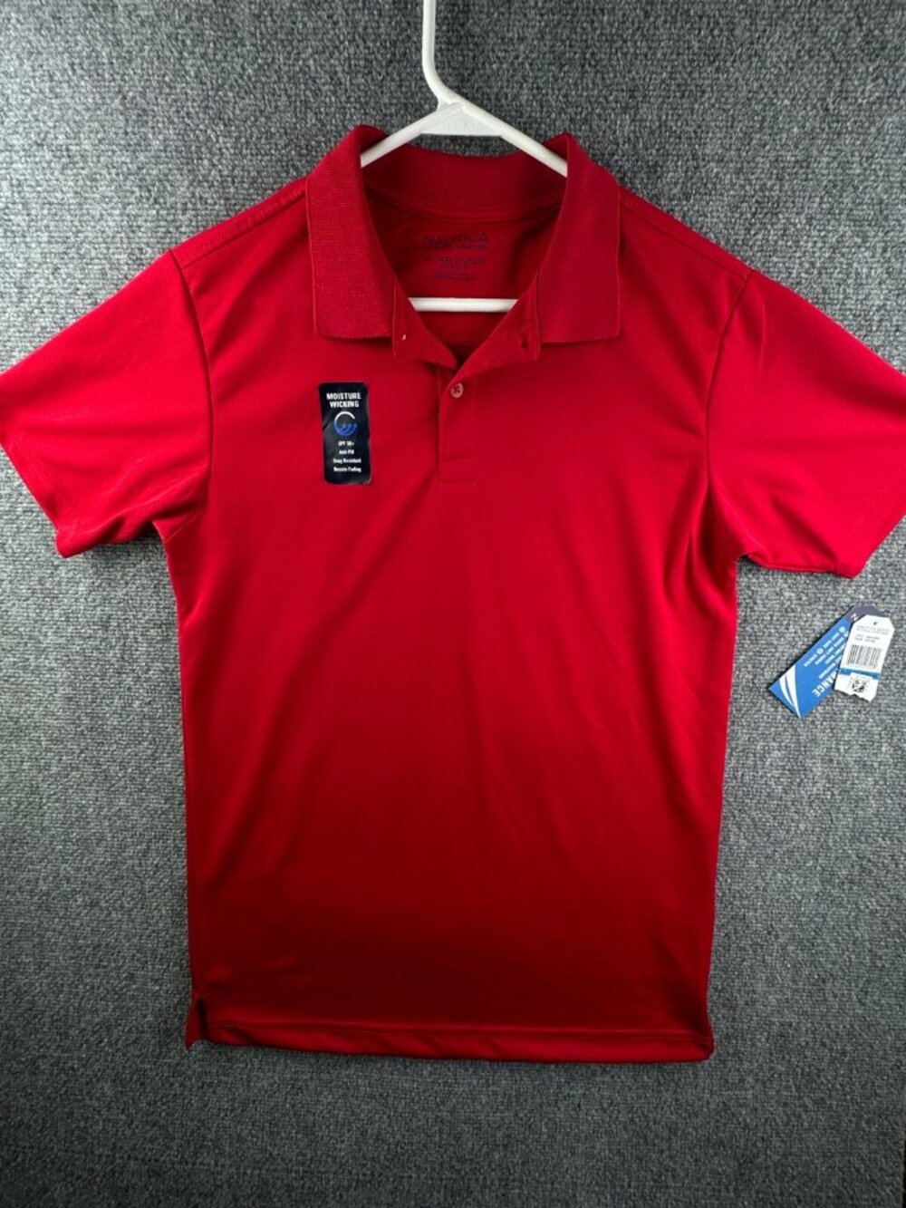 NWT Nautica Polo Shirt Red Short Sleeve XL 18-20 Pullover Youth School Uniform
